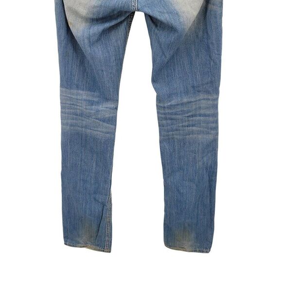 Rock Revival Abbie Straight Leg Low Rise Jeans Women Sz 28 Distressed Light Wash - Picture 12 of 13